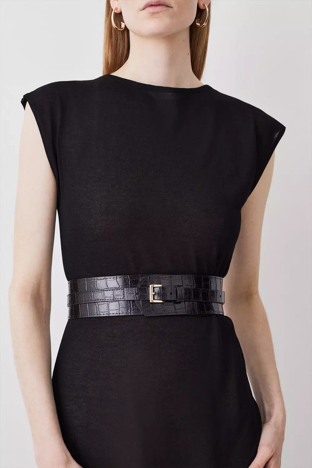 【KAREN MILLEN】レザーバックルトリムベルト 関税込 KAREN MILLEN】レザーバックルトリムベルト 関税込 Ω ベルト